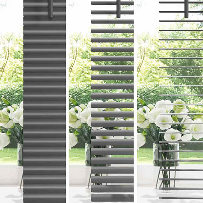 Window Blind with Curtains Manual Dark grey Aluminium