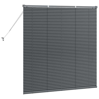 Window Blind with Curtains Manual Dark grey Aluminium