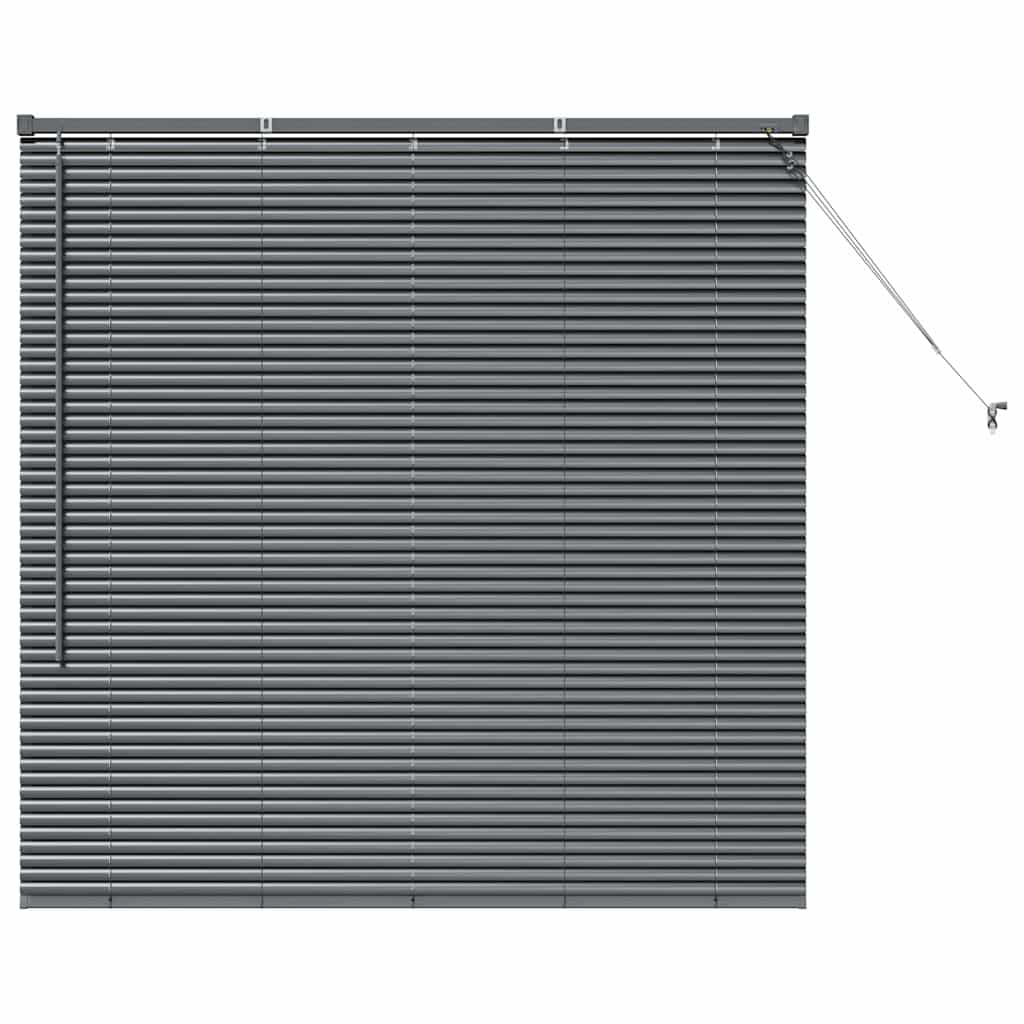 Window Blind with Curtains Manual Dark grey Aluminium