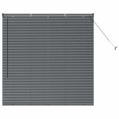 Window Blind with Curtains Manual Dark grey Aluminium