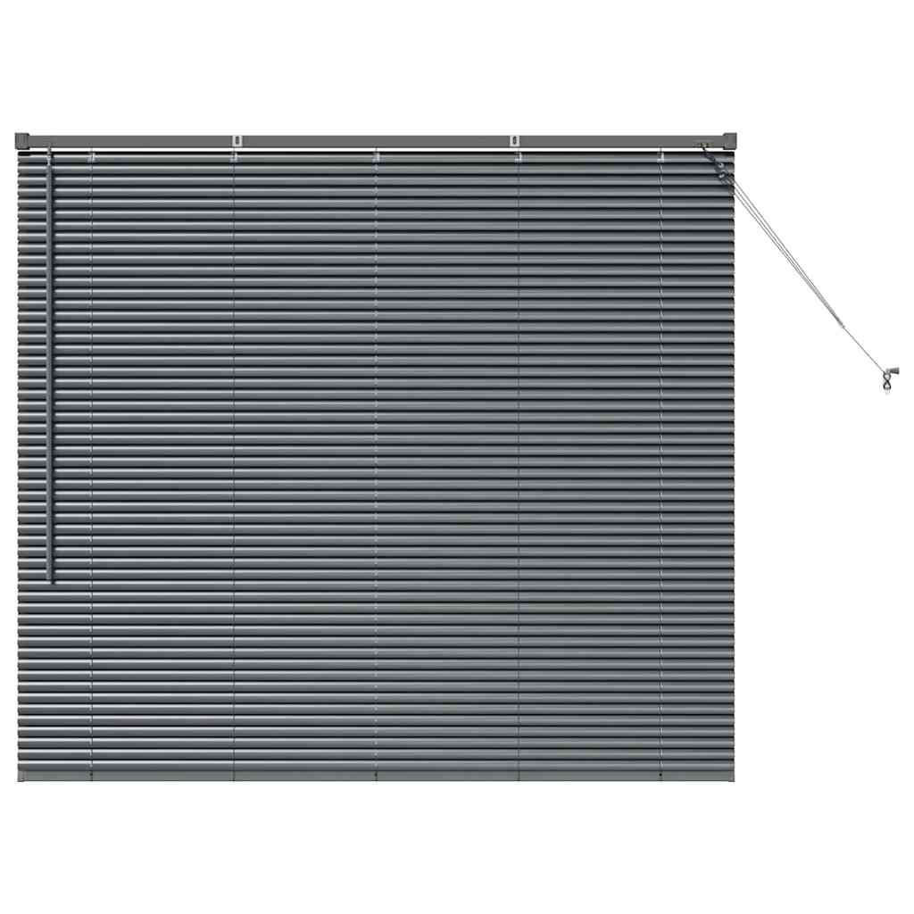 Window Blind with Curtains Manual Dark grey Aluminium