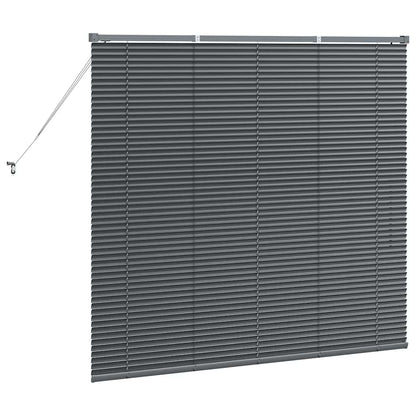 Window Blind with Curtains Manual Dark grey Aluminium