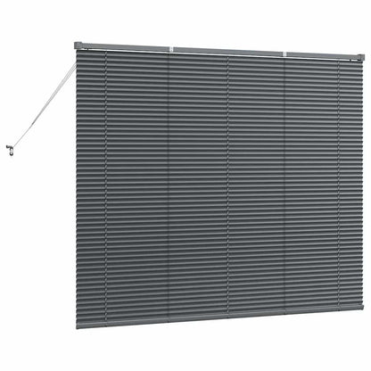 Window Blind with Curtains Manual Dark grey Aluminium