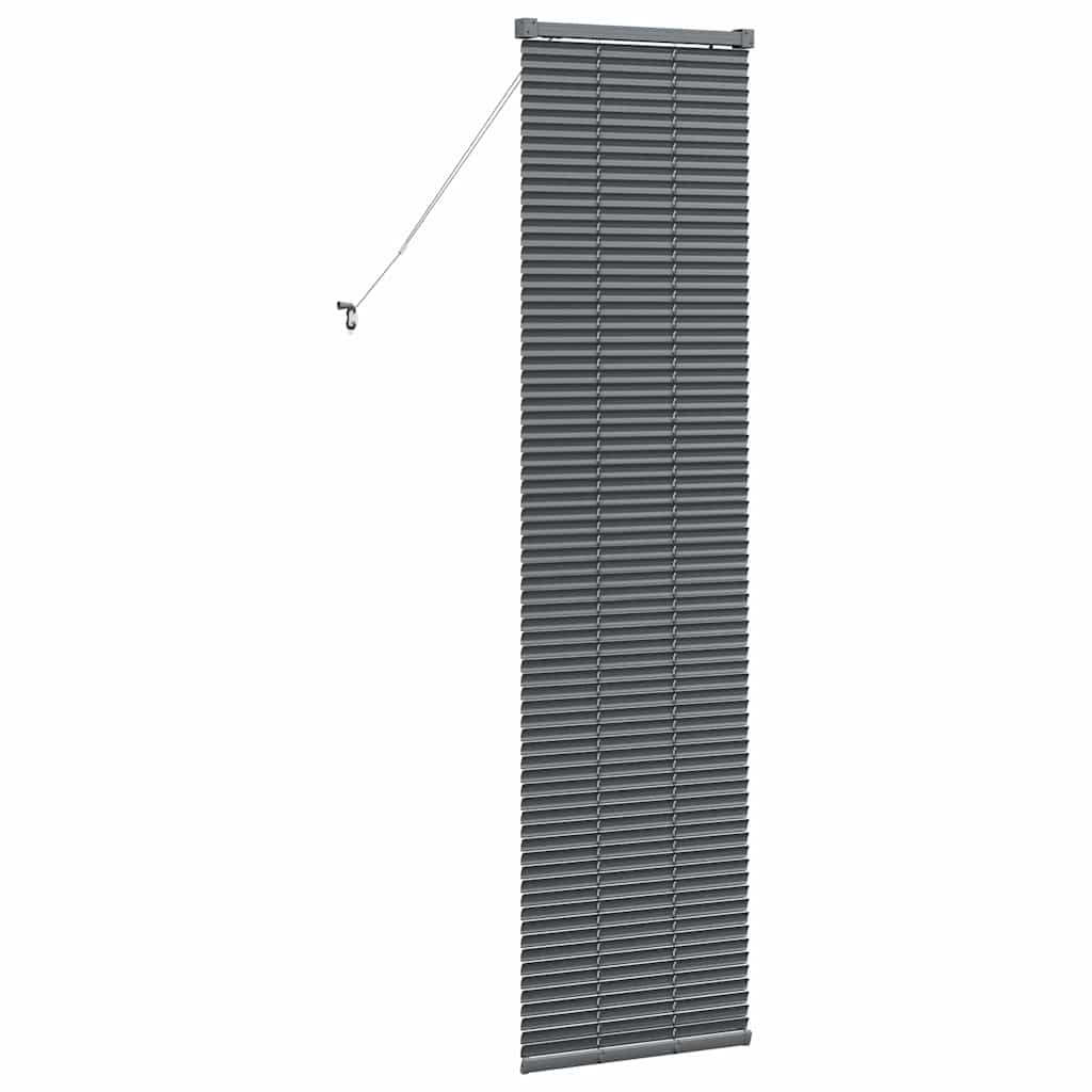 Window Blind with Curtains Manual Dark grey Aluminium