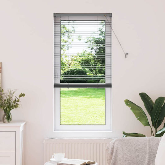 Window Blind with Curtains Manual Dark grey Aluminium