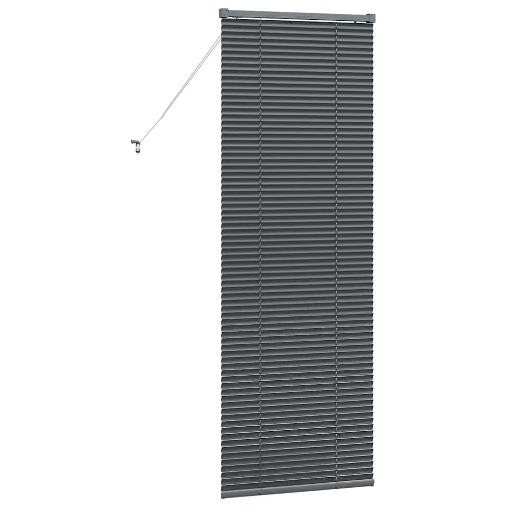 Window Blind with Curtains Manual Dark grey Aluminium