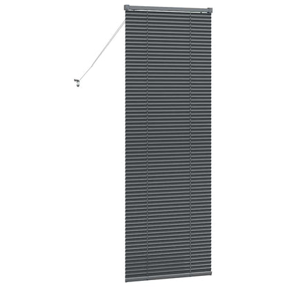 Window Blind with Curtains Manual Dark grey Aluminium