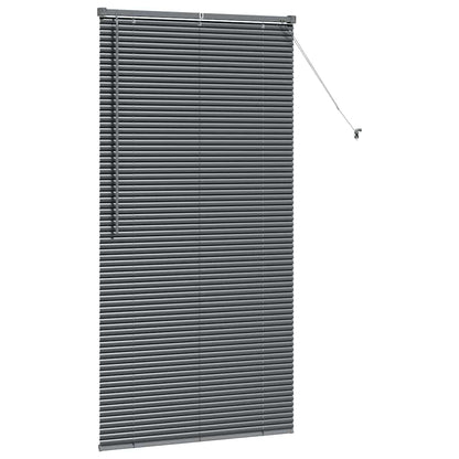 Window Blind with Curtains Manual Dark grey Aluminium