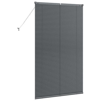 Window Blind with Curtains Manual Dark grey Aluminium