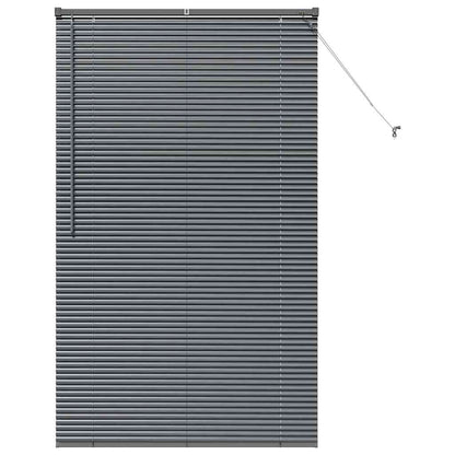 Window Blind with Curtains Manual Dark grey Aluminium