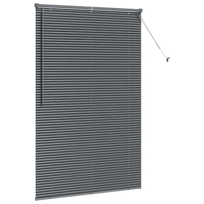 Window Blind with Curtains Manual Dark grey Aluminium