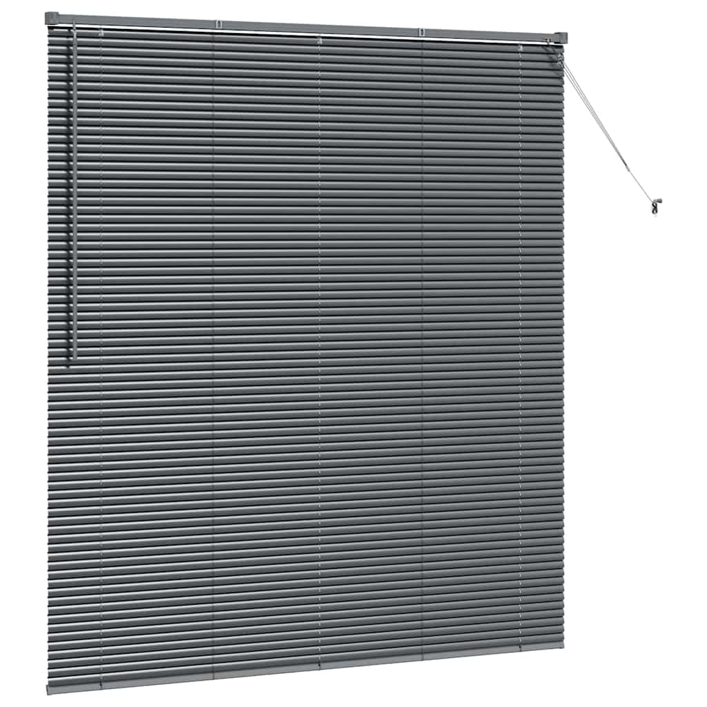 Window Blind with Curtains Manual Dark grey Aluminium