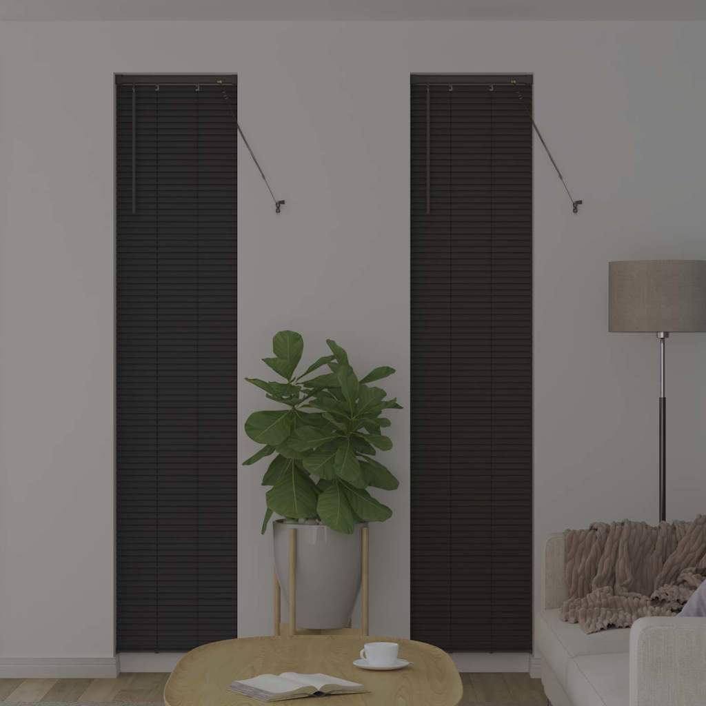 Window Blind with Curtains Manual Dark grey Aluminium