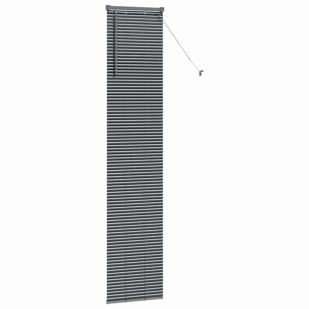 Window Blind with Curtains Manual Dark grey Aluminium