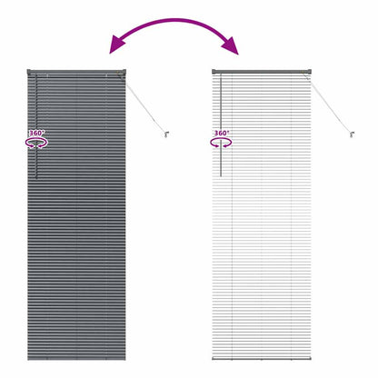 Window Blind with Curtains Manual Dark grey Aluminium