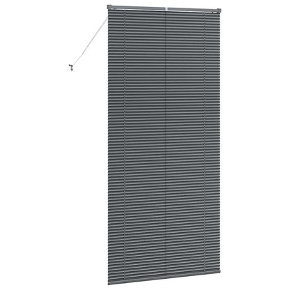 Window Blind with Curtains Manual Dark grey Aluminium