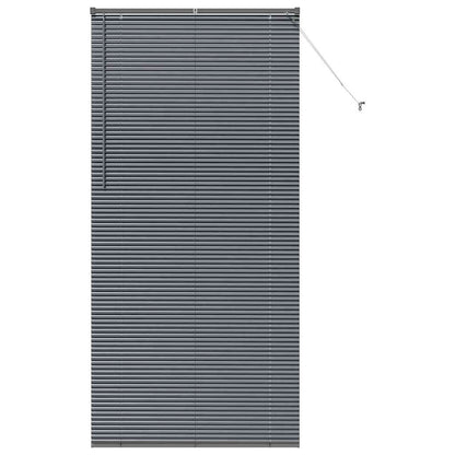 Window Blind with Curtains Manual Dark grey Aluminium