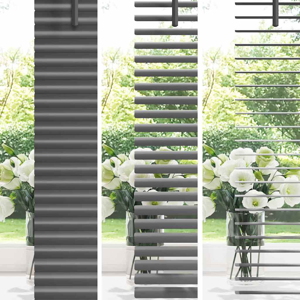 Window Blind with Curtains Manual Dark grey Aluminium