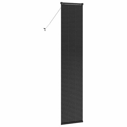 Window Blind with Curtains Manual Black Aluminium