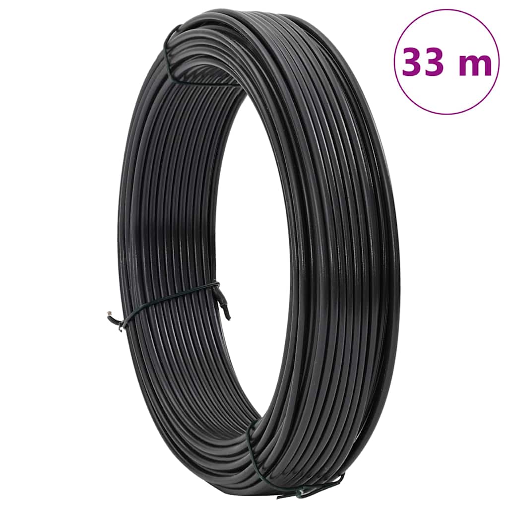 Fence Binding Wire Anthracite 33 m PVC-coated steel