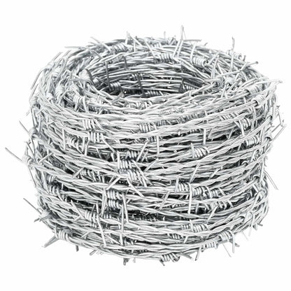 Barbed Wire Silver 100 m Hot-dip Galvanised Steel
