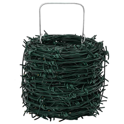 Barbed Wire Green 50 m PVC-coated Steel