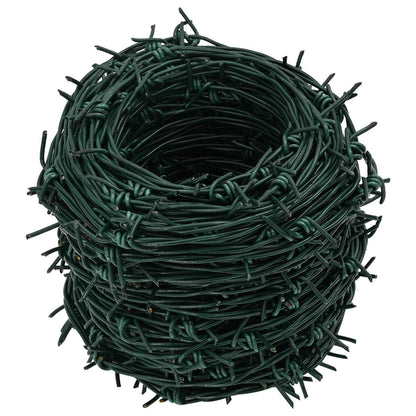Barbed Wire Green 50 m PVC-coated Steel
