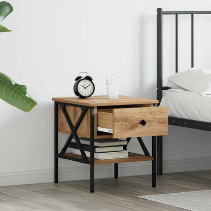 Bedside Cabinet with Drawer 2 pcs Artisan oak 40 x 42 x 45 cm