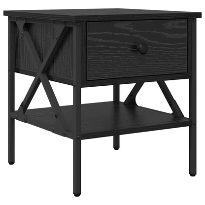 Bedside Cabinet with Drawer Black oak 40 x 42 x 45 cm