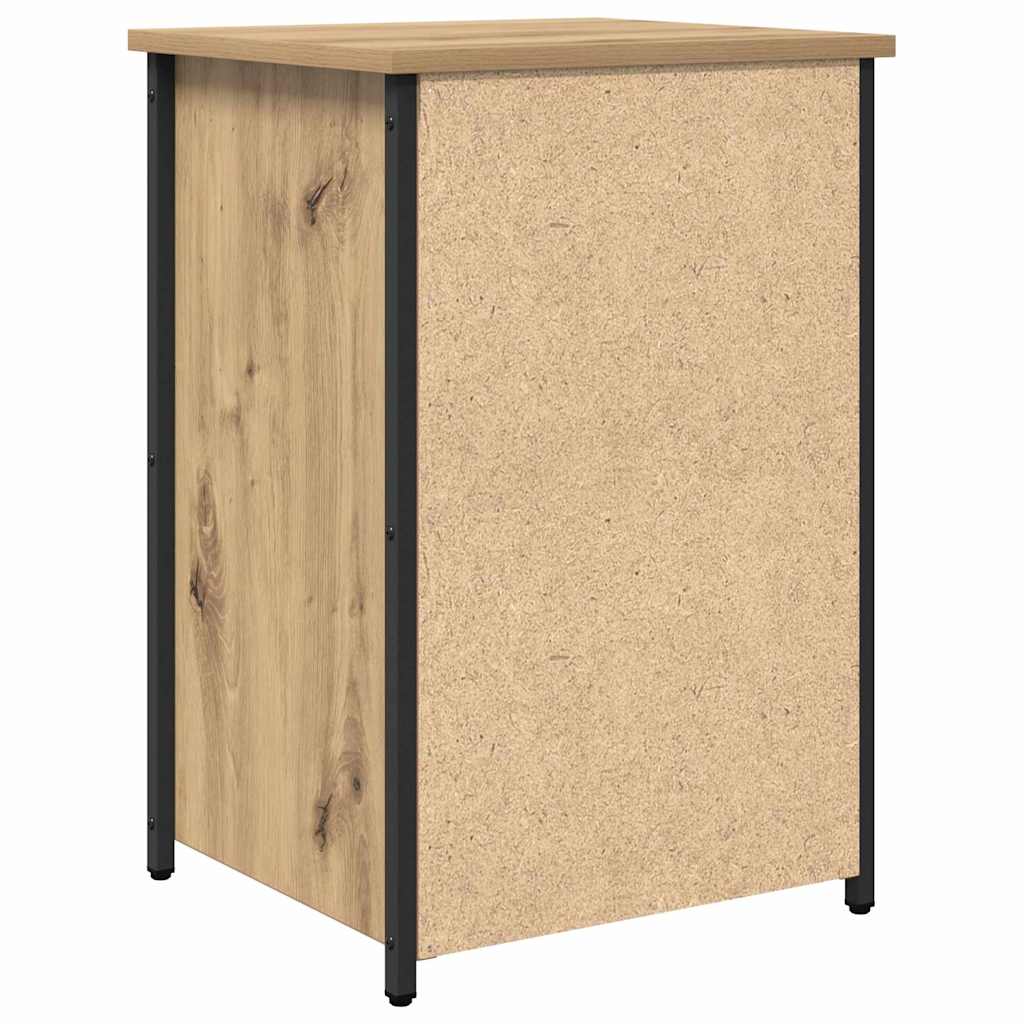 Bedside Cabinet with Drawer Brown Solid Reclaim Wood