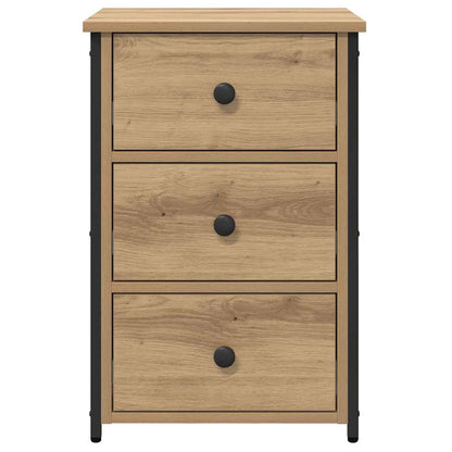 Bedside Cabinet with Drawer Brown Solid Reclaim Wood