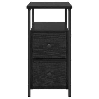 Bedside Cabinet 2 pcs Black oak 30 x 60 x 60 cm Engineered wood