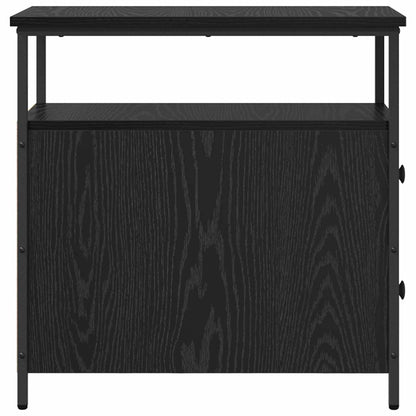 Bedside Cabinet 2 pcs Black oak 30 x 60 x 60 cm Engineered wood