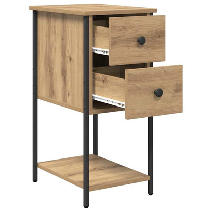 Bedside Cabinet with Drawer 2 pcs Artisan oak 32 x 42 x 70 cm