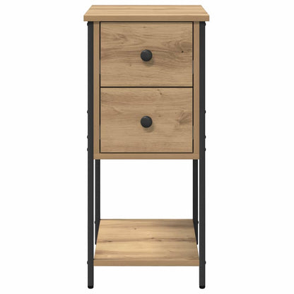 Bedside Cabinet with Drawer 2 pcs Artisan oak 32 x 42 x 70 cm