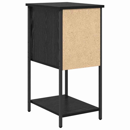 Bedside Cabinet Black oak 32 x 42 x 70 cm Engineered wood