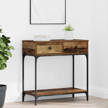 Console Table Old wood 75 x 34.5 x 75 cm Engineered wood