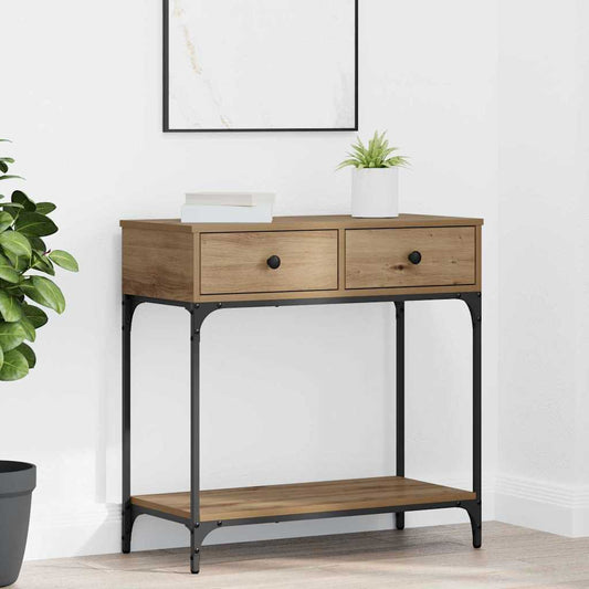 Console Table Artisan oak 75 x 34.5 x 75 cm Engineered wood