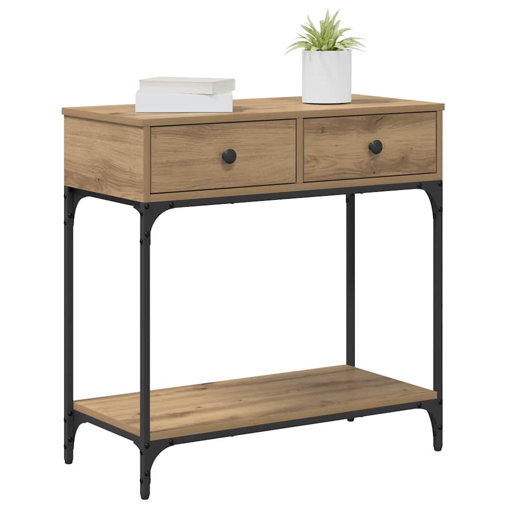 Console Table Artisan oak 75 x 34.5 x 75 cm Engineered wood