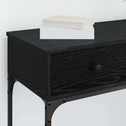 Console Table Black oak 75 x 34.5 x 75 cm Engineered wood
