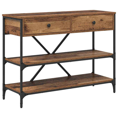 Console Table with Drawer with Shelf Other Brown Wood