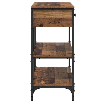 Console Table with Drawer with Shelf Other Brown Wood