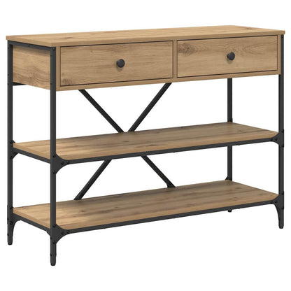 Console Table with Drawer with Shelf Other Brown Wood