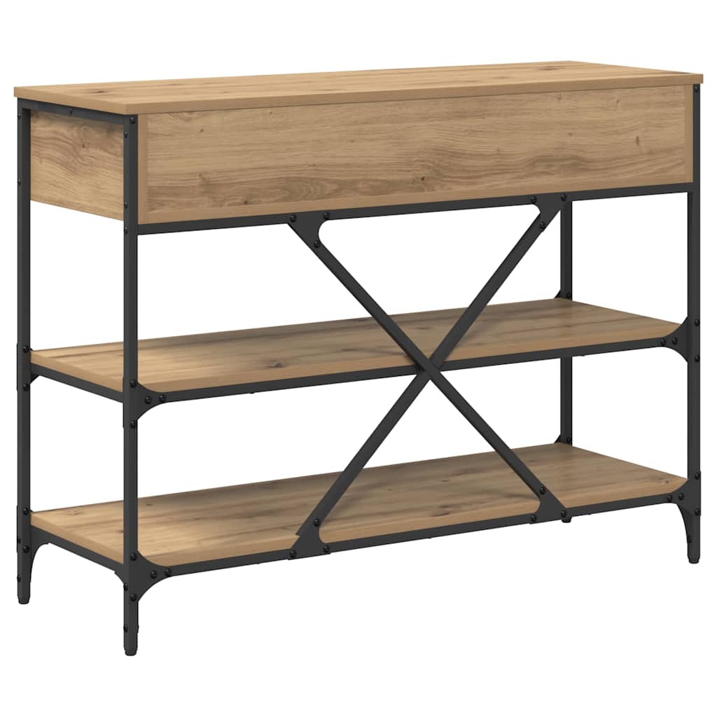 Console Table with Drawer with Shelf Other Brown Wood