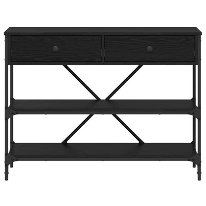Console Table with Drawer with Shelf Other Black Wood