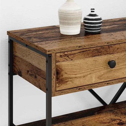 Console Table with Drawer with Shelf Other Brown Wood