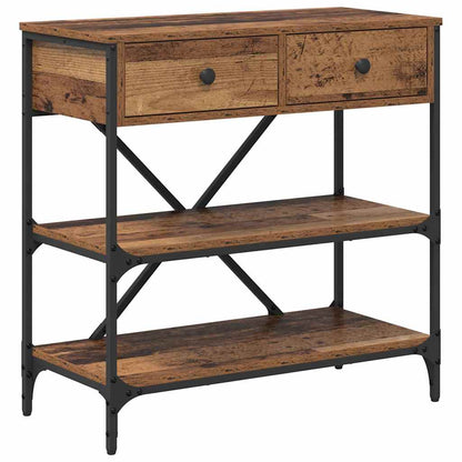Console Table with Drawer with Shelf Other Brown Wood