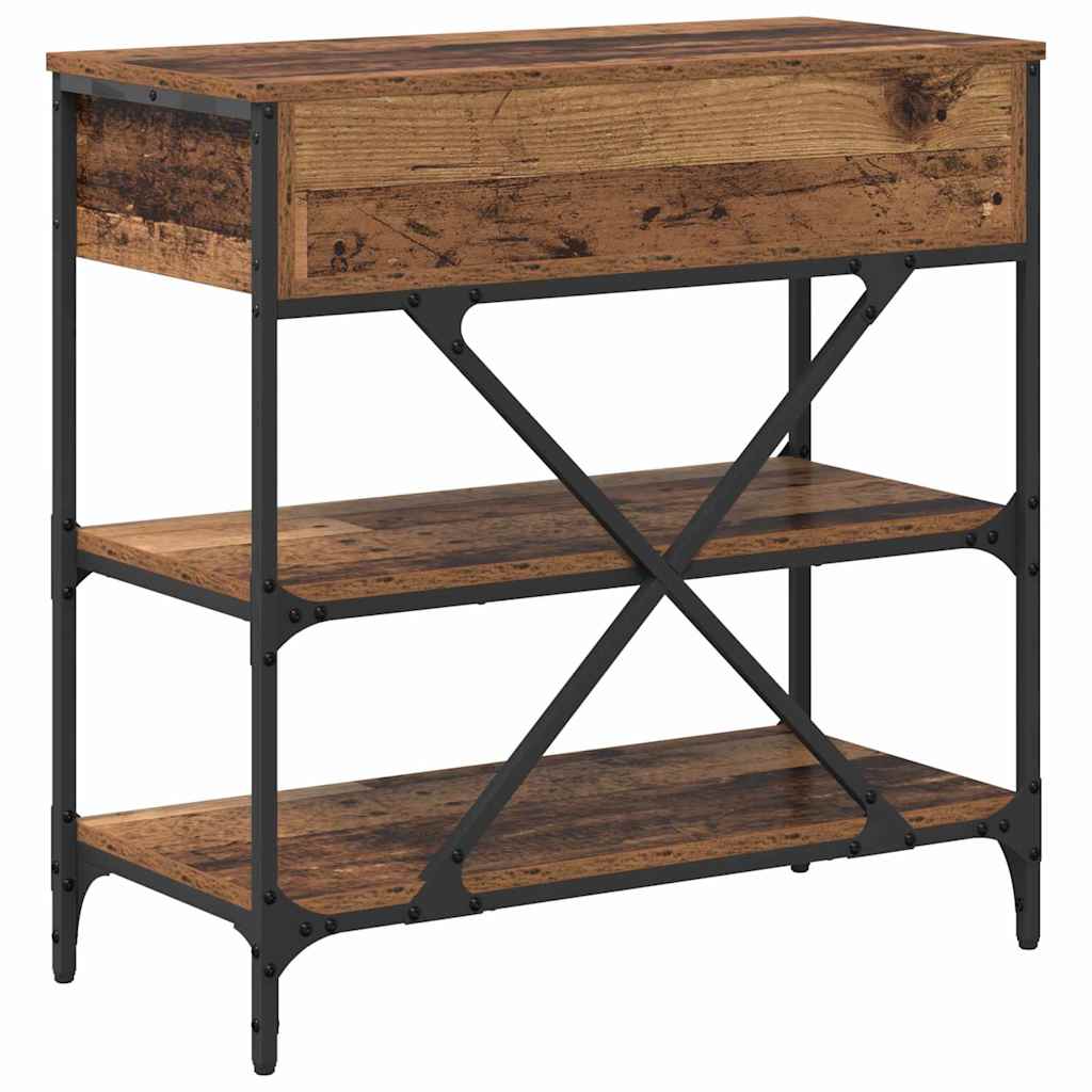 Console Table with Drawer with Shelf Other Brown Wood