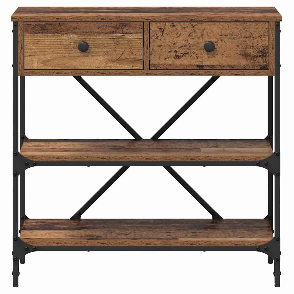 Console Table with Drawer with Shelf Other Brown Wood