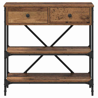 Console Table with Drawer with Shelf Other Brown Wood